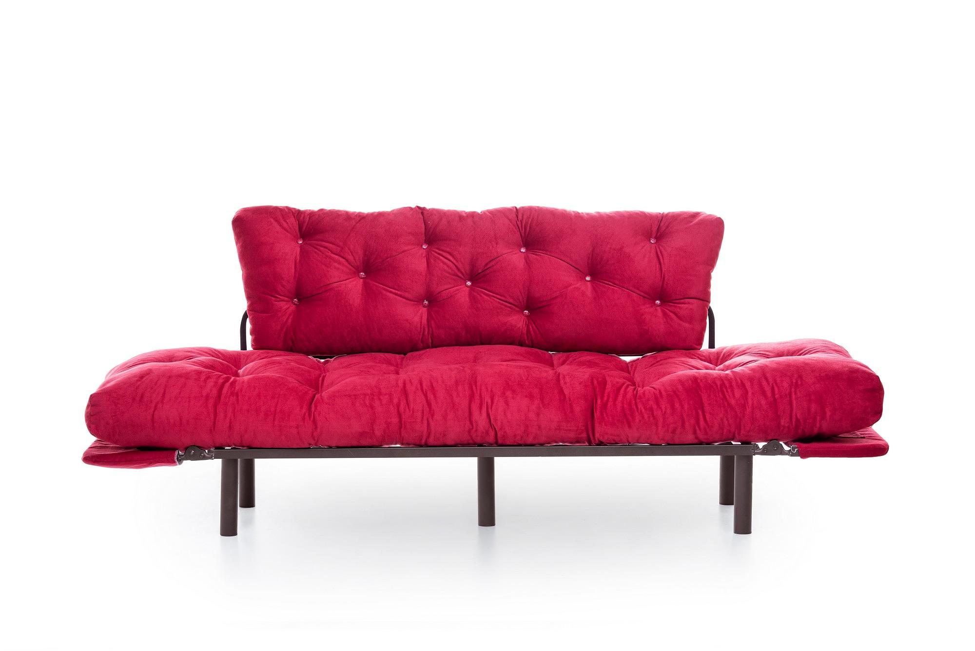 Nitta Triple Sofa Bed 3-Seater Maroon 5