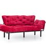Nitta Triple Sofa Bed 3-Seater Maroon 8