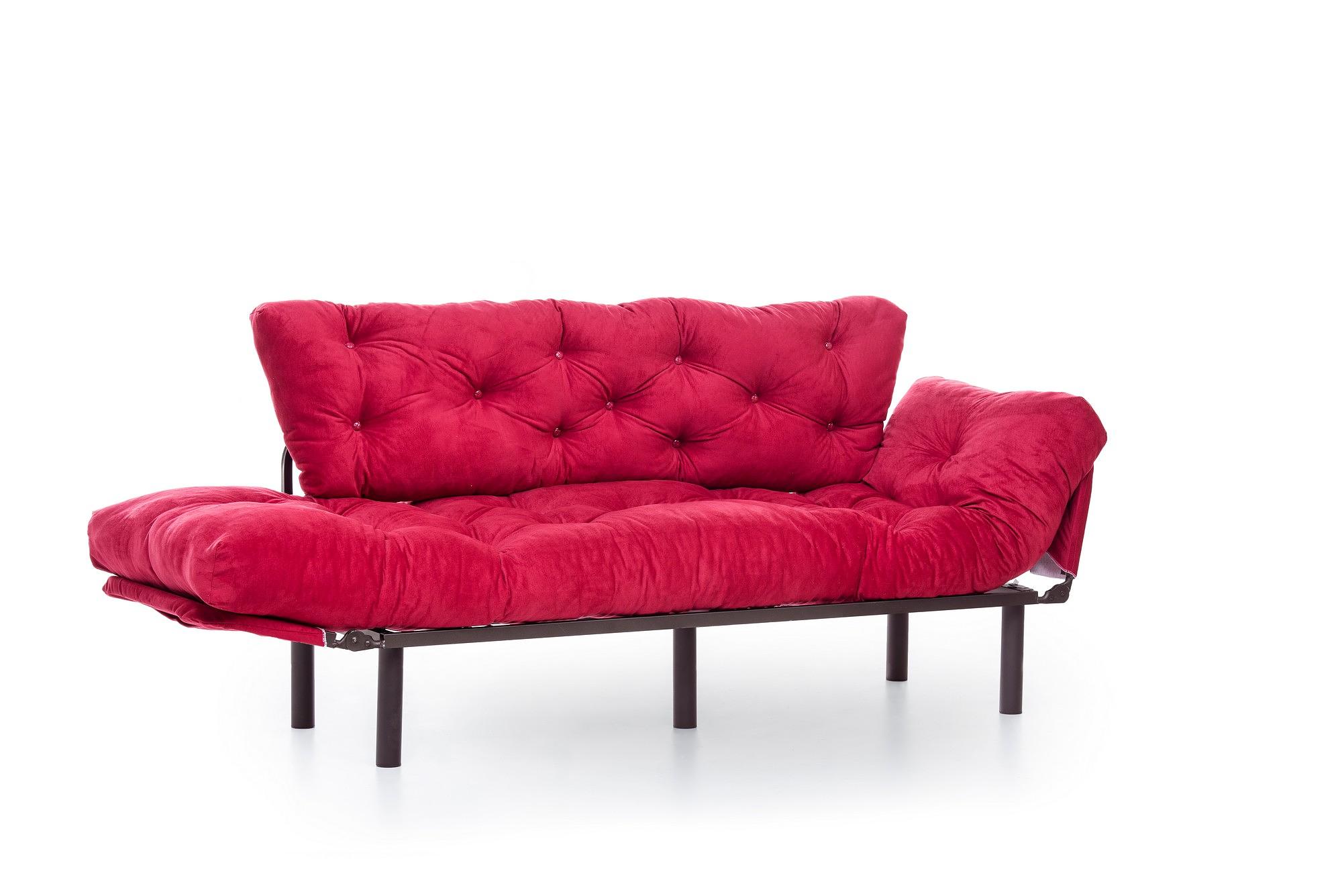 Nitta Triple Sofa Bed 3-Seater Maroon 7