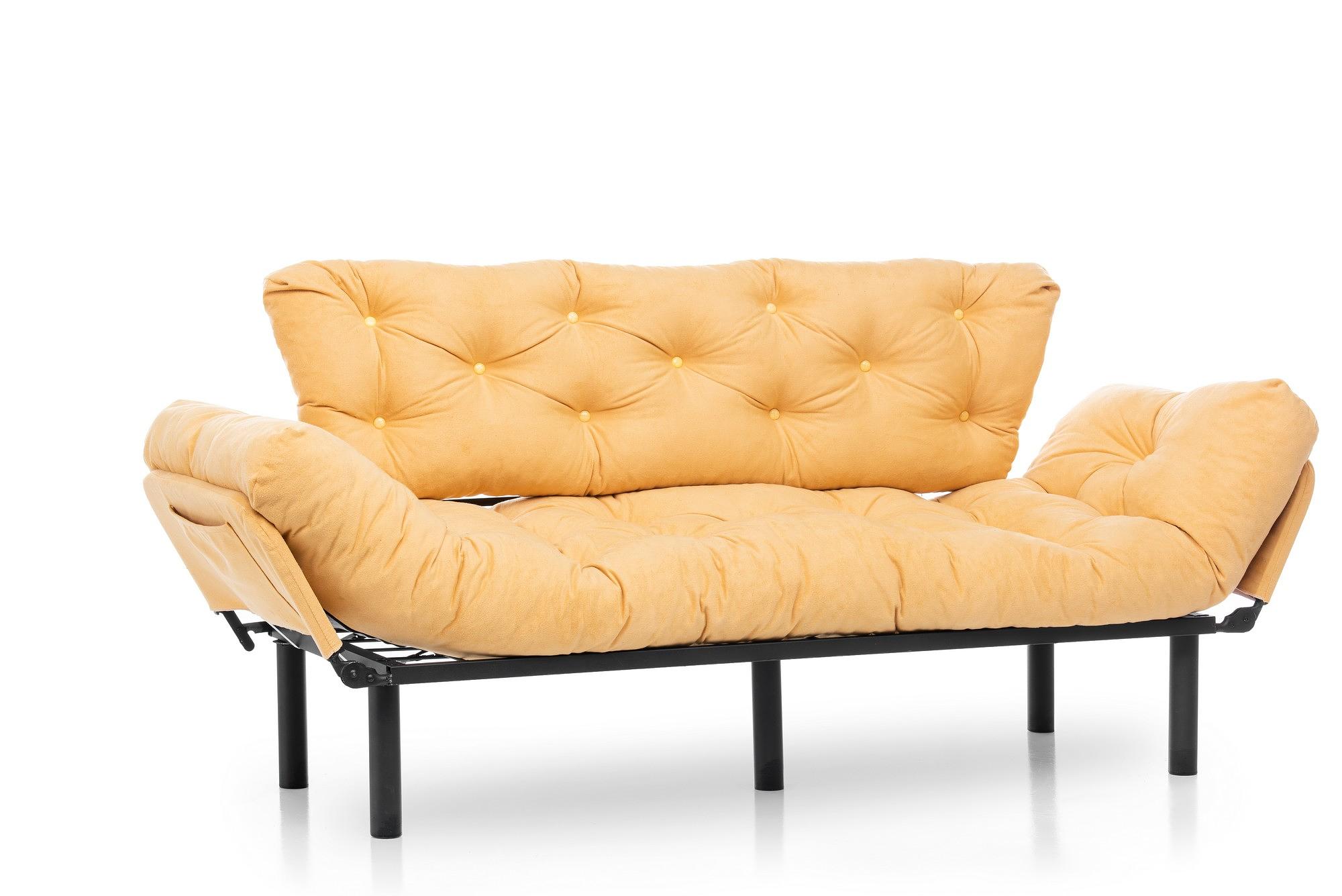 Nitta Triple Sofa Bed 3-Seater Mustard 4