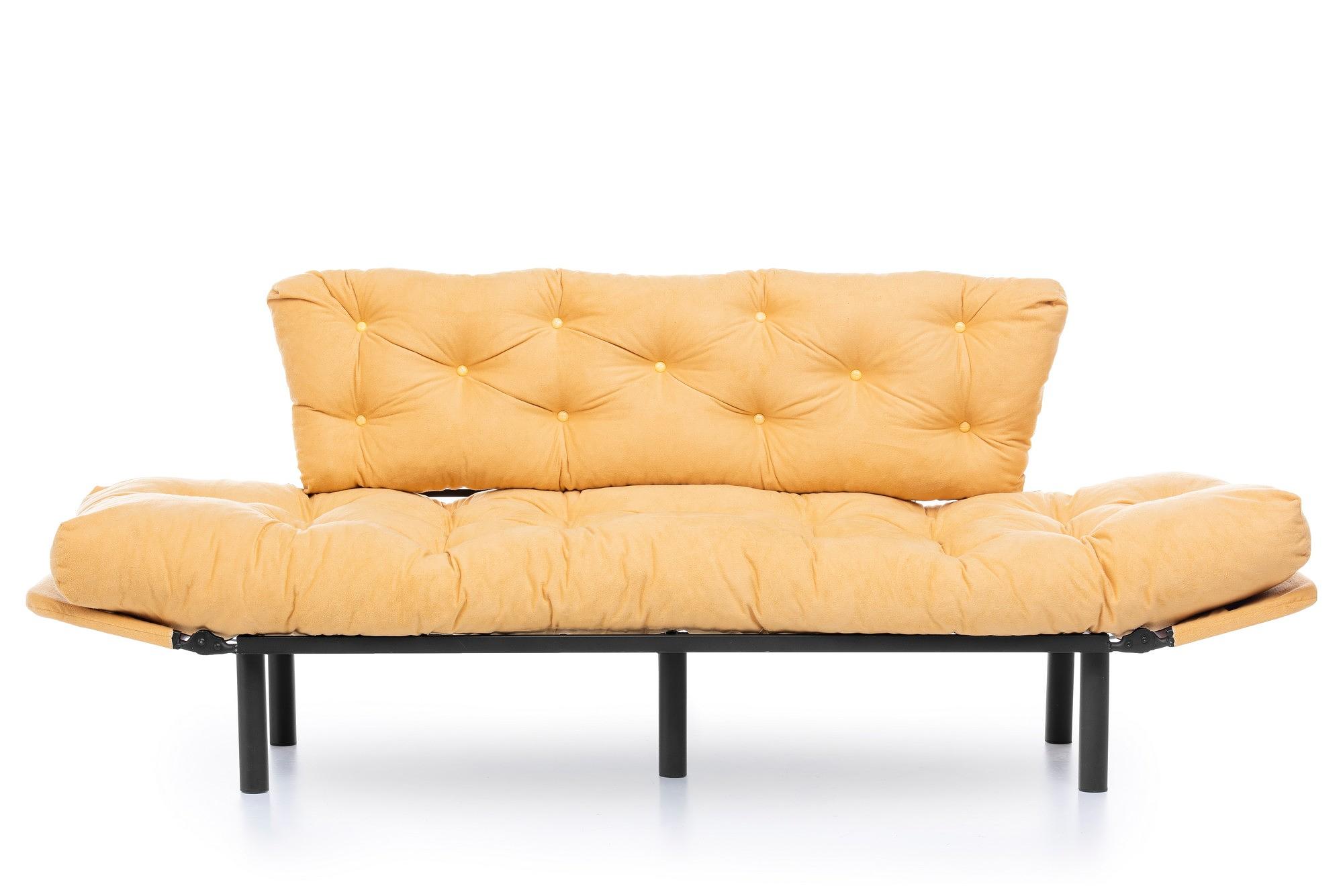 Nitta Triple Sofa Bed 3-Seater Mustard 6