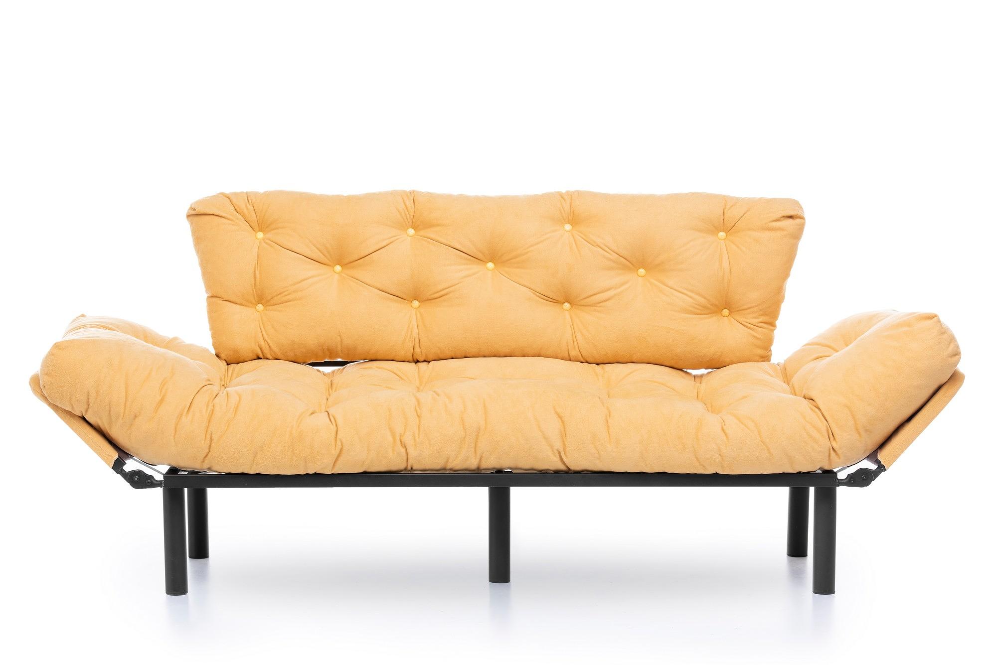 Nitta Triple Sofa Bed 3-Seater Mustard 8