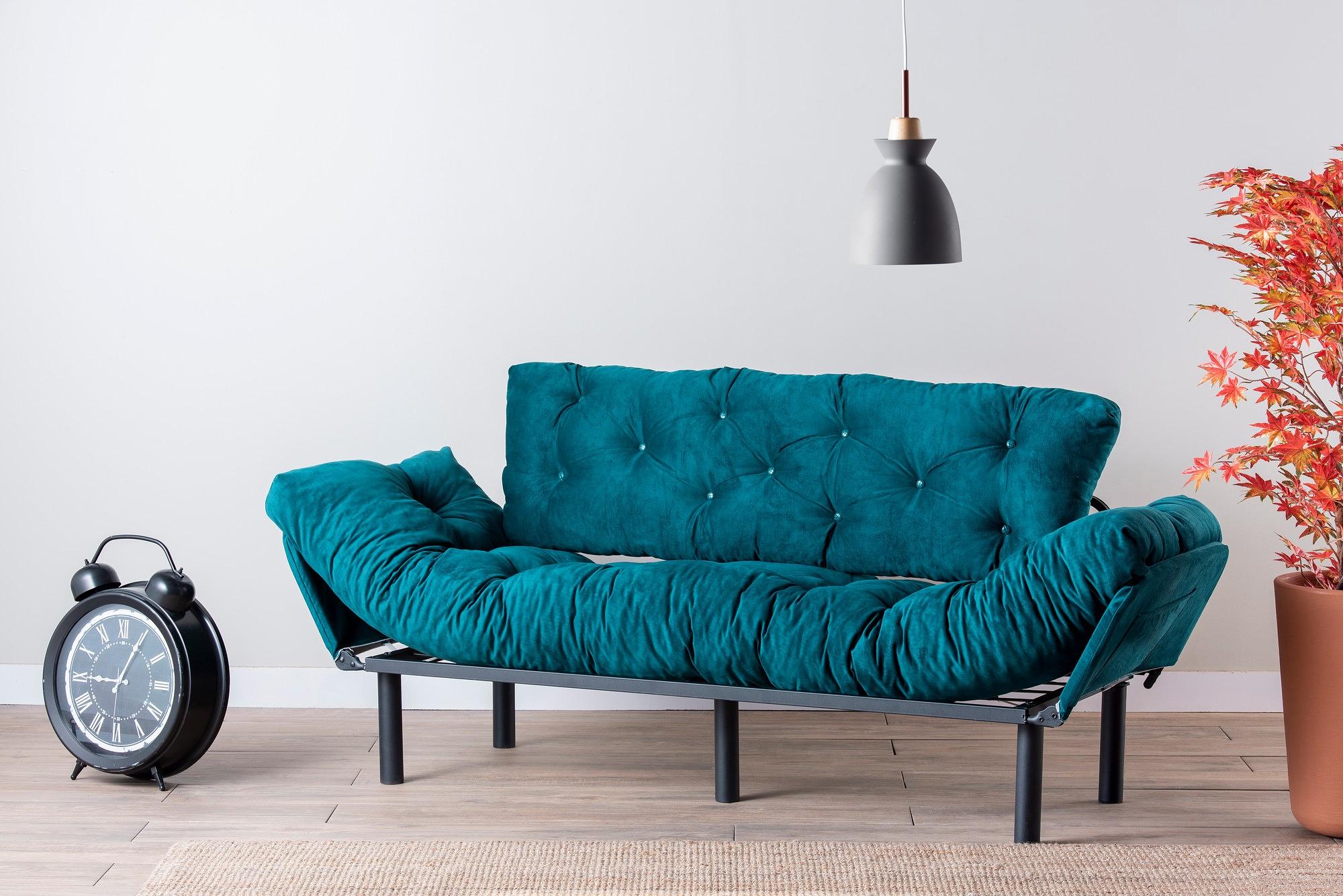 Nitta Triple Sofa Bed 3-seater petrol green 1