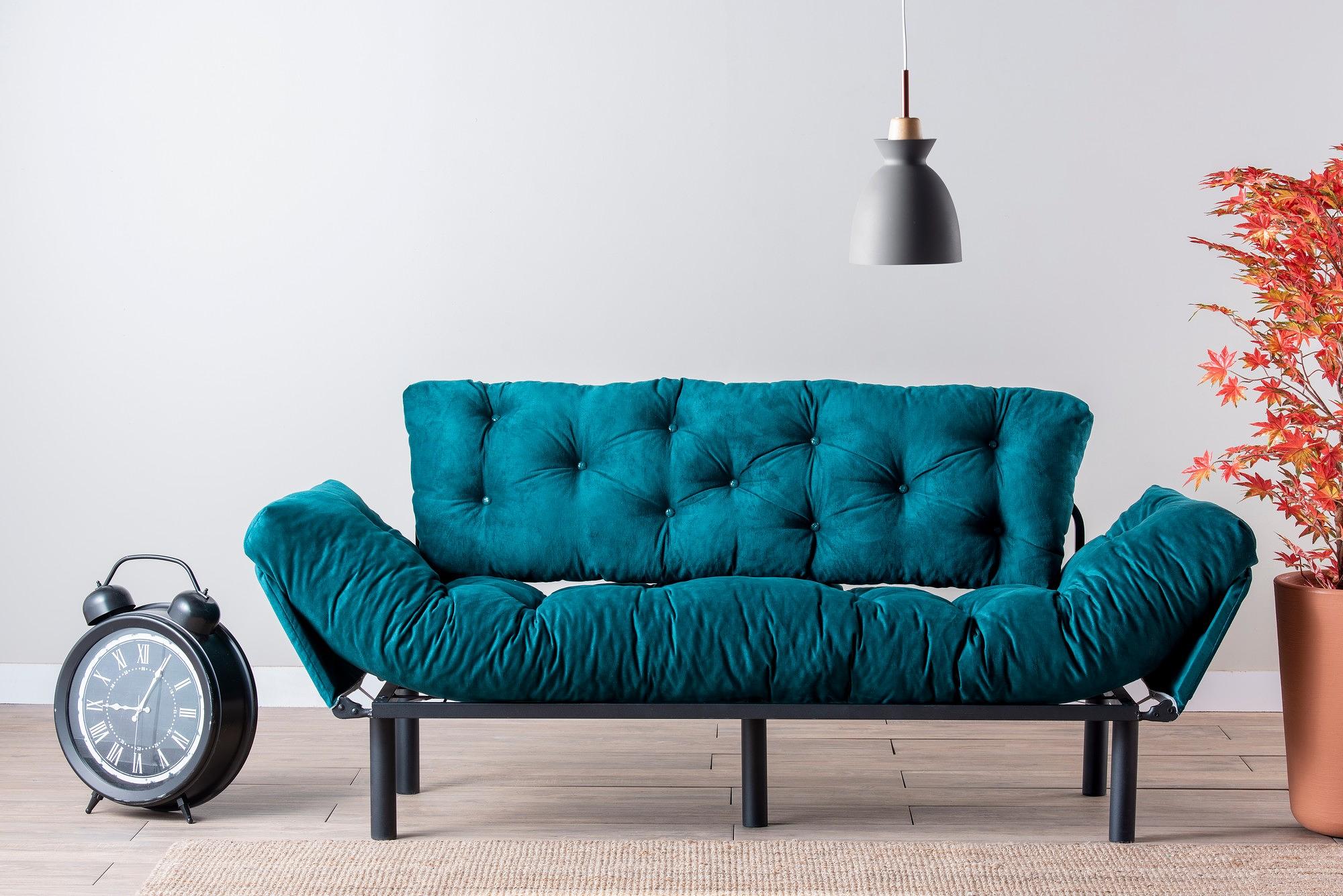 Nitta Triple Sofa Bed 3-seater petrol green 2