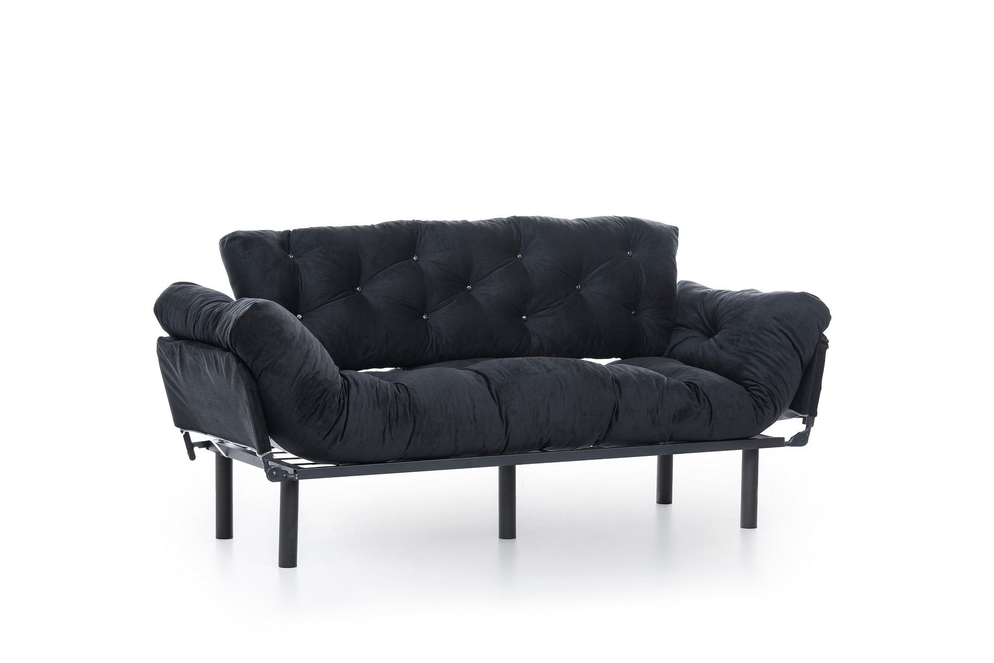 Nitta Triple Sofa Bed 3-Seater Black 4