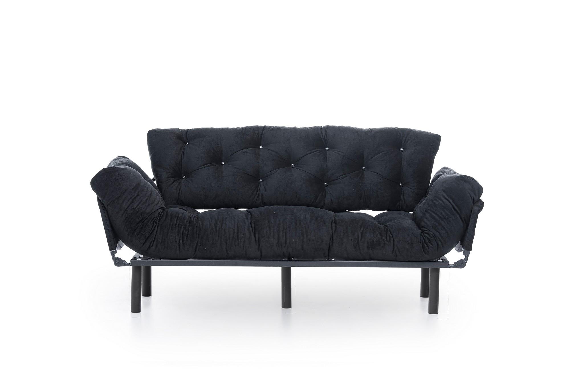 Nitta Triple Sofa Bed 3-Seater Black 3