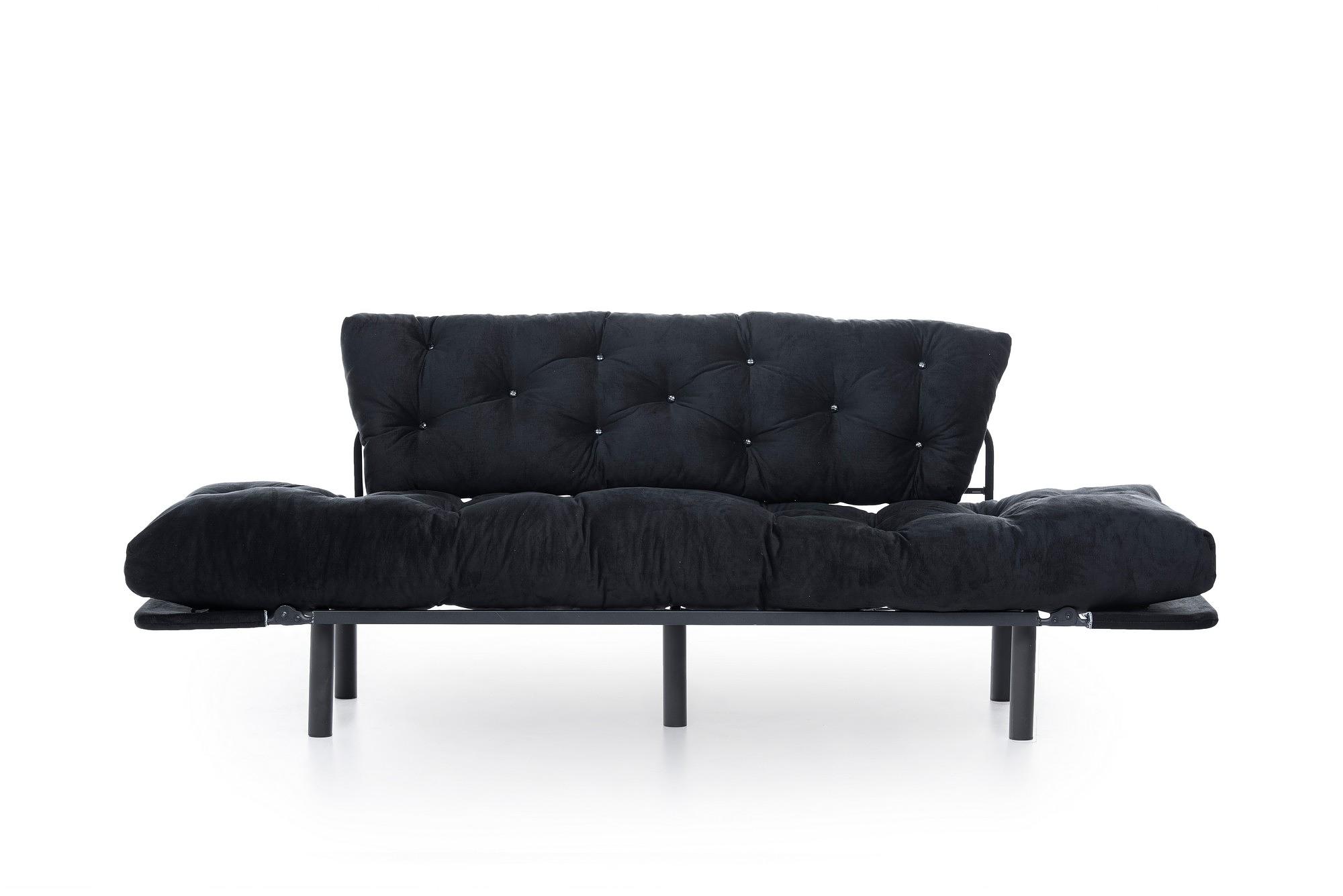 Nitta Triple Sofa Bed 3-Seater Black 5