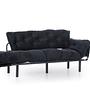 Nitta Triple Sofa Bed 3-Seater Black 6