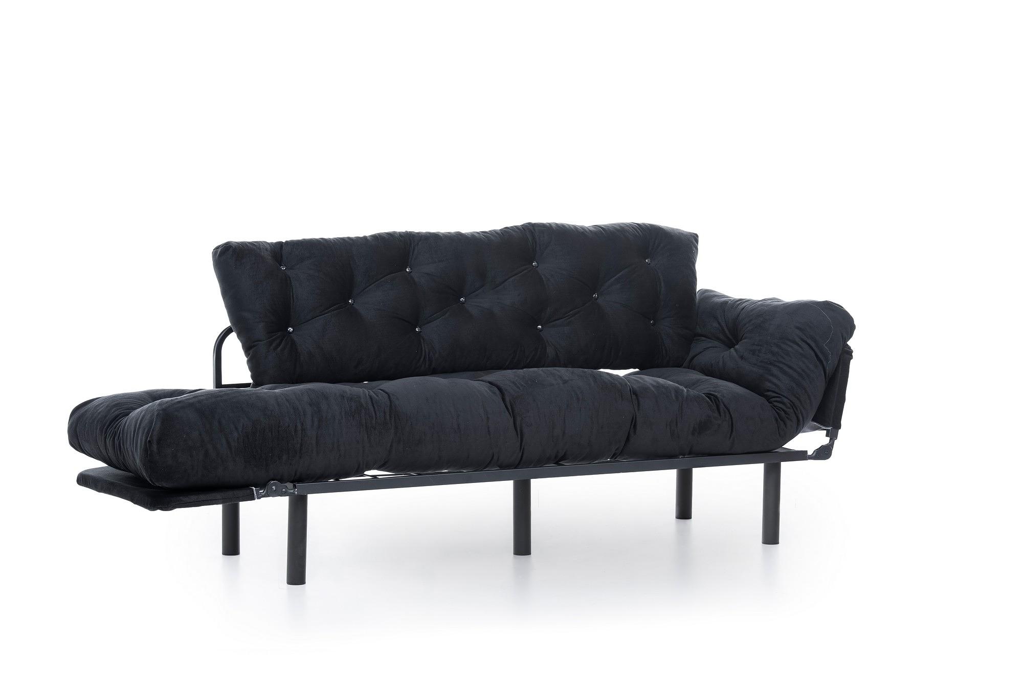 Nitta Triple Sofa Bed 3-Seater Black 6