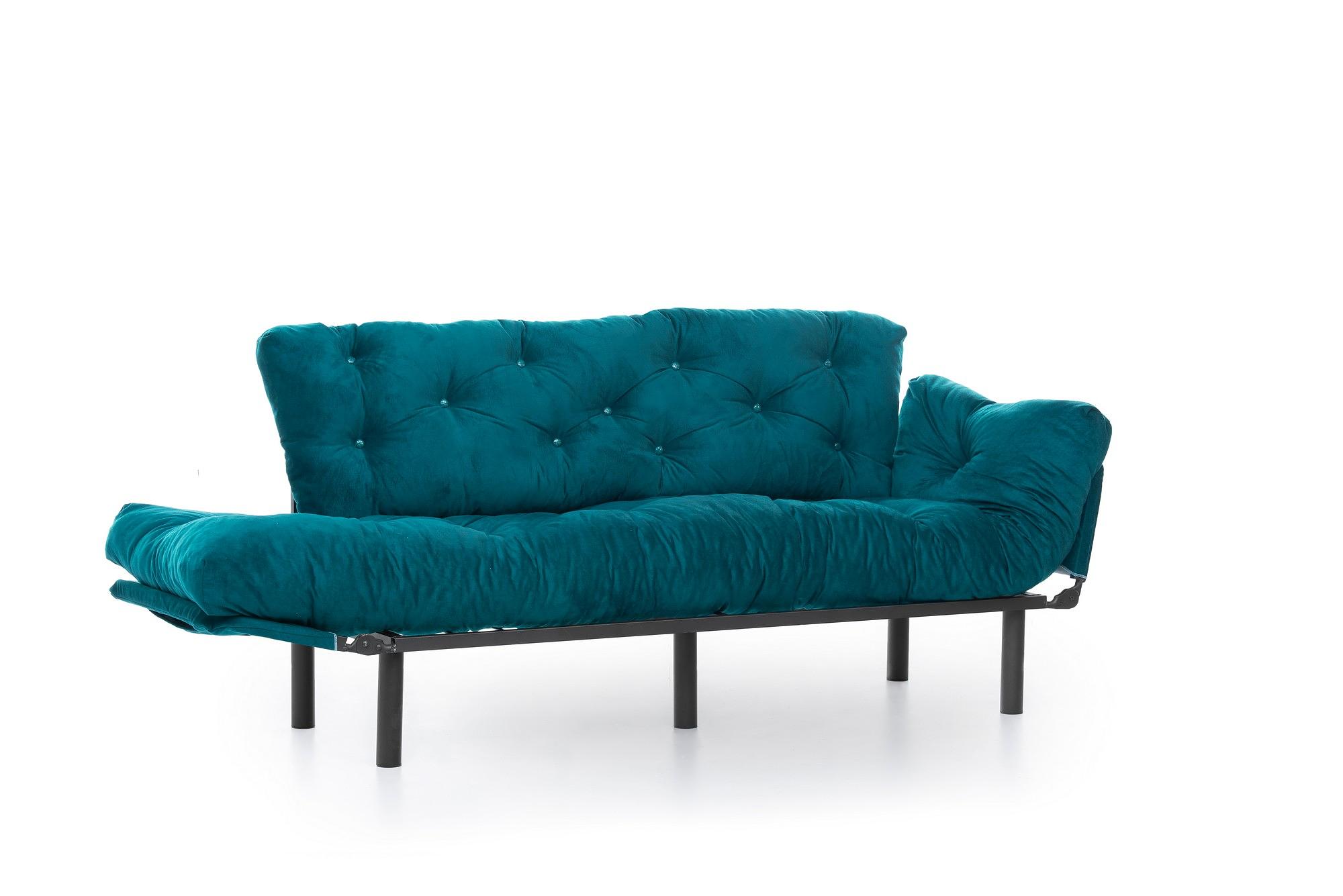 Nitta Triple Sofa Bed 3-seater petrol green 7