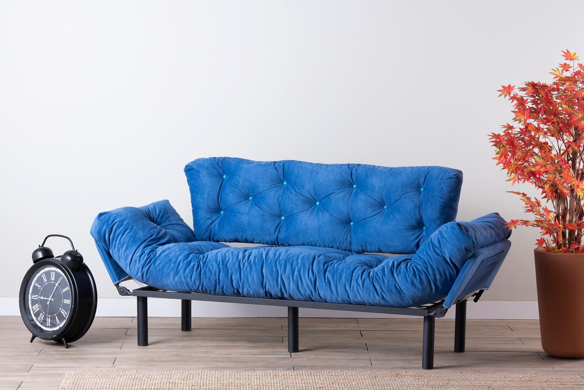 Nitta Triple Sofa Bed 3-seater Blue 1
