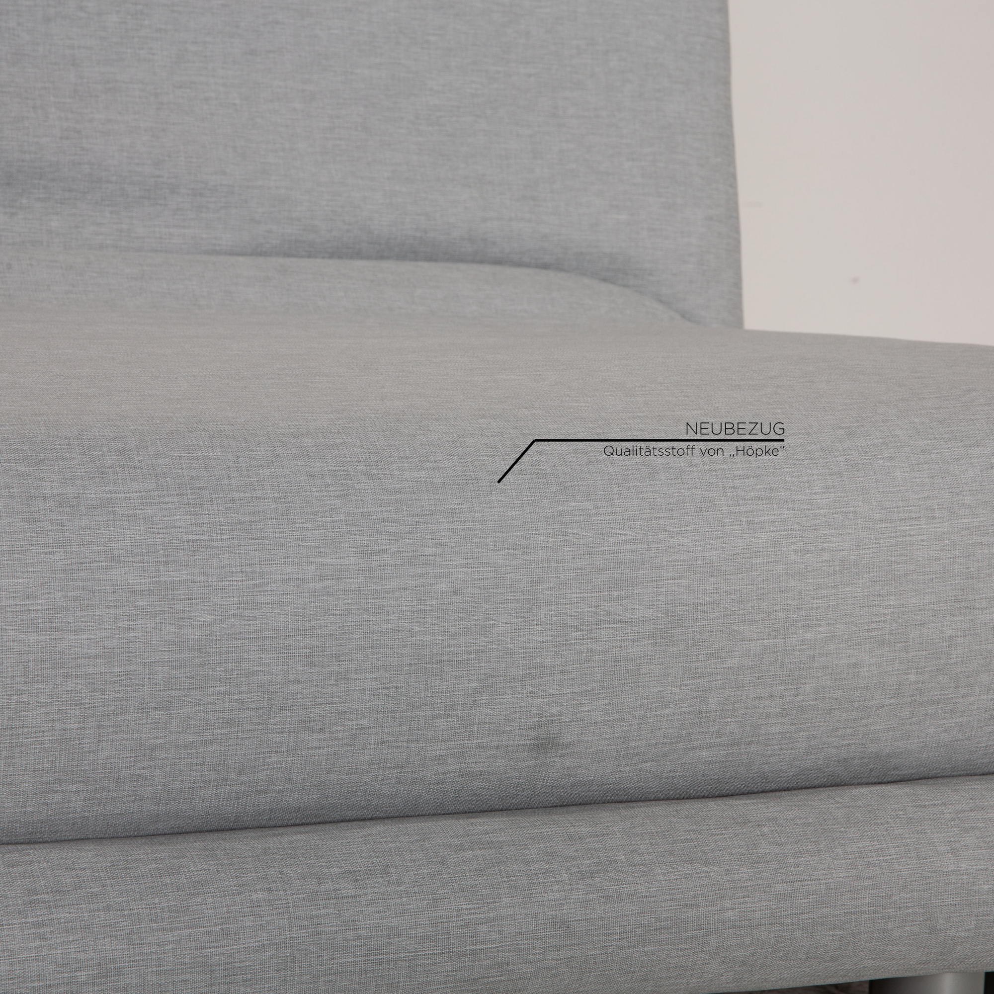 Multy Schlafsofa 2-Sitzer Stoff Hellgrau Neubezug 3
