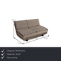 Colli Schlafsofa 2-Sitzer Stoff Grau Neubezug 1