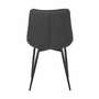 2x Upholstered chair Vegan leather Dark grey 2