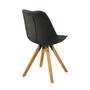 Upholstered chair ALEDAS Webstoff Cors: Dark grey brown set of 2 3