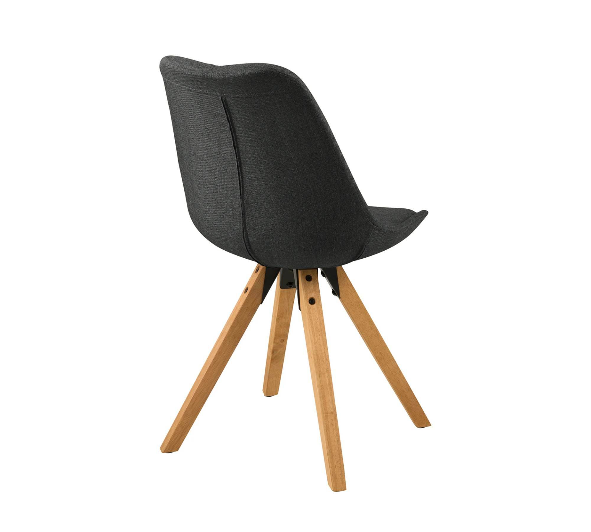 Upholstered chair ALEDAS Webstoff Cors: Dark grey brown set of 2 3