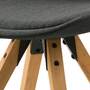 Upholstered chair ALEDAS Webstoff Cors: Dark grey brown set of 2 6