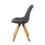 Upholstered chair ALEDAS Webstoff Cors: Dark grey brown set of 2 2