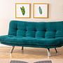 Misa Small Sofa 3-seater petrol green 1
