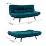 Misa Small Sofa 3-seater petrol green 9