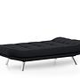 Misa Sofa Bed 3-Seater Black 4