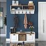 P2 Garderobe Holzfurnier Weiß 0