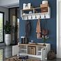 P2 Garderobe Holzfurnier Weiß 4
