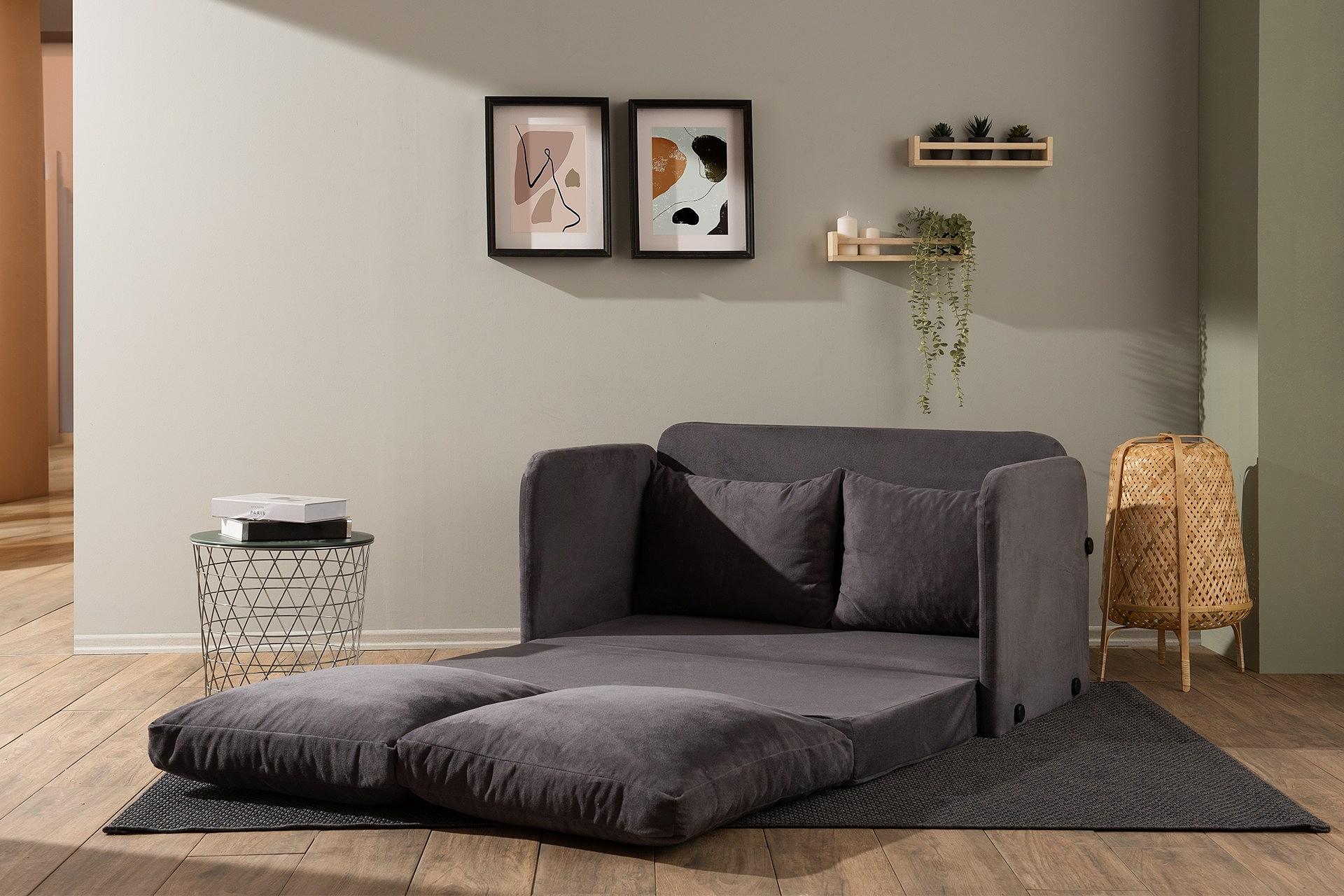 Saga Sofa bed 2-seater Grey 2