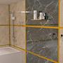 Dekoratif Wandregal Holzfurnier Gold Braun 3