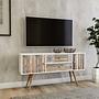 Odense Lowboard Wood veneer White 1