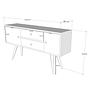 Odense Lowboard Wood veneer White 3