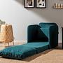 Saga Sofa Bed 1-seater Petrol Green 2