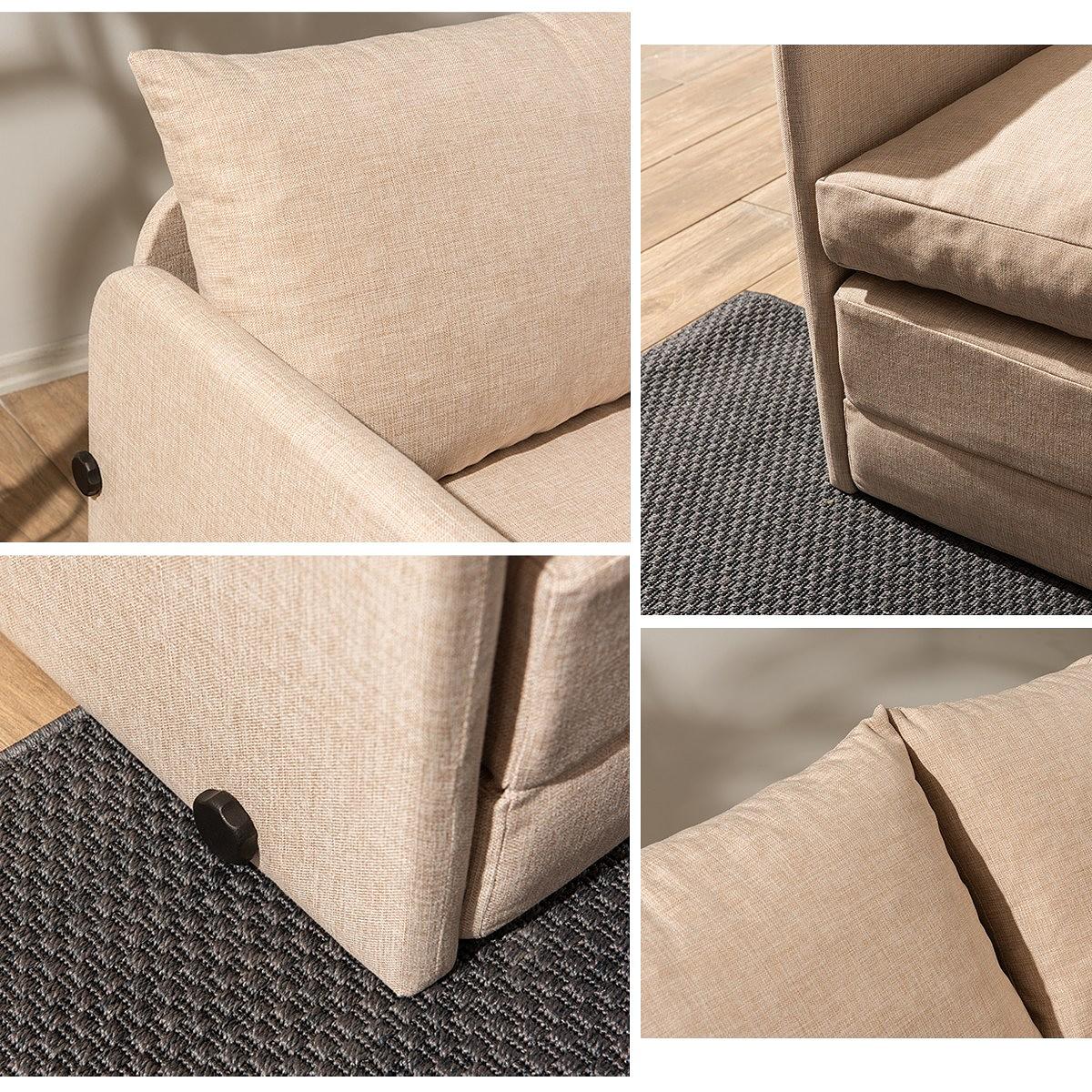 Saga Sofa Bed 2-seater Beige 4