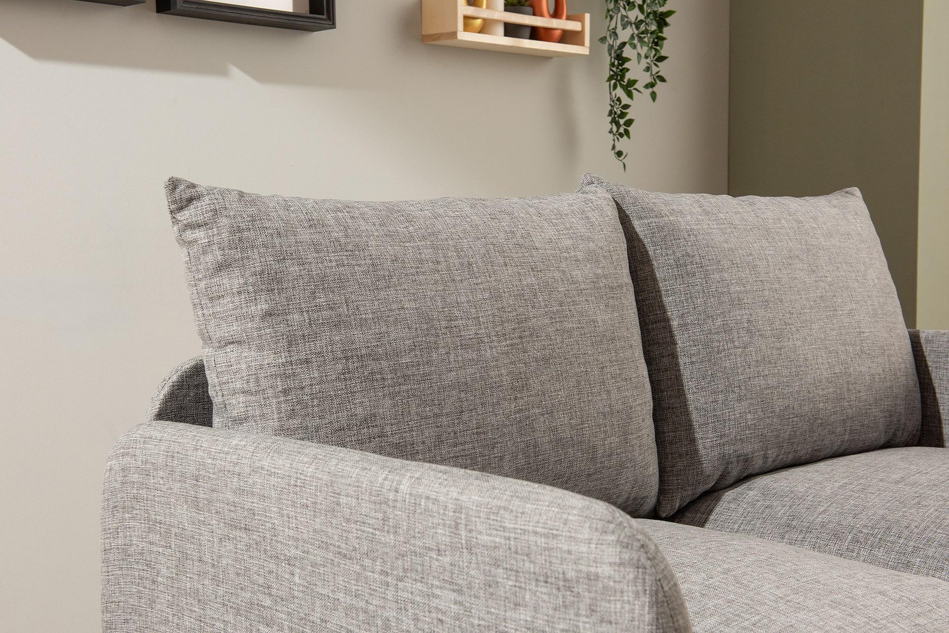 Saga Sofa Bed 2-Seater Light Grey 4