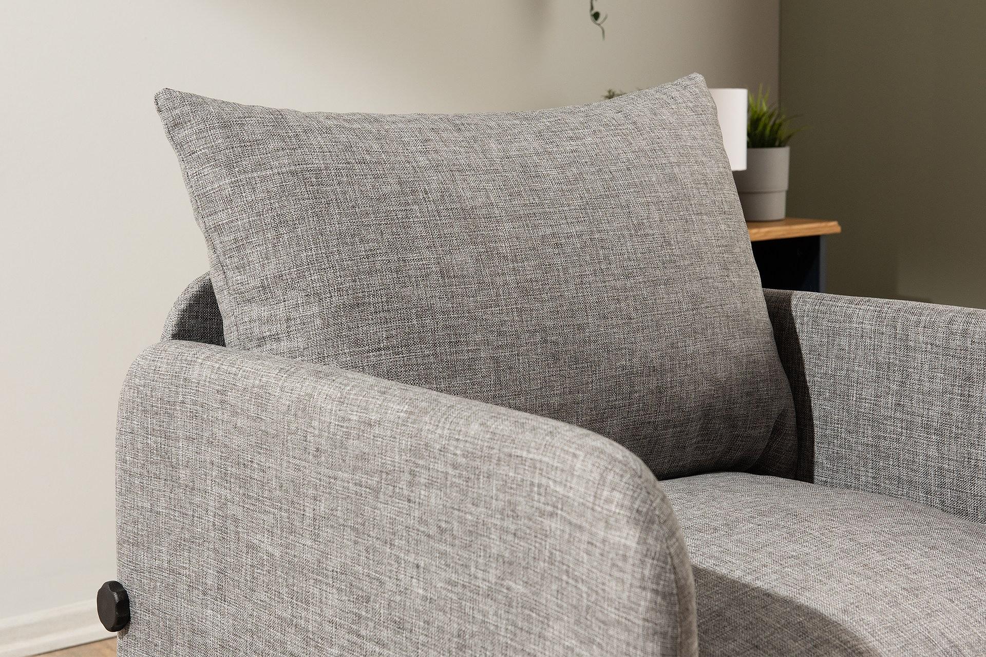 Saga Sofa Bed 1-seater Light Grey 3