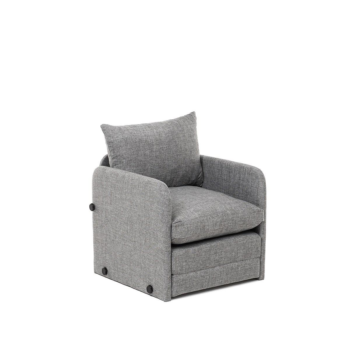 Saga Sofa Bed 1-seater Light Grey 6