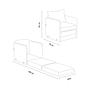 Saga Sofa Bed 1-seater Light Grey 9