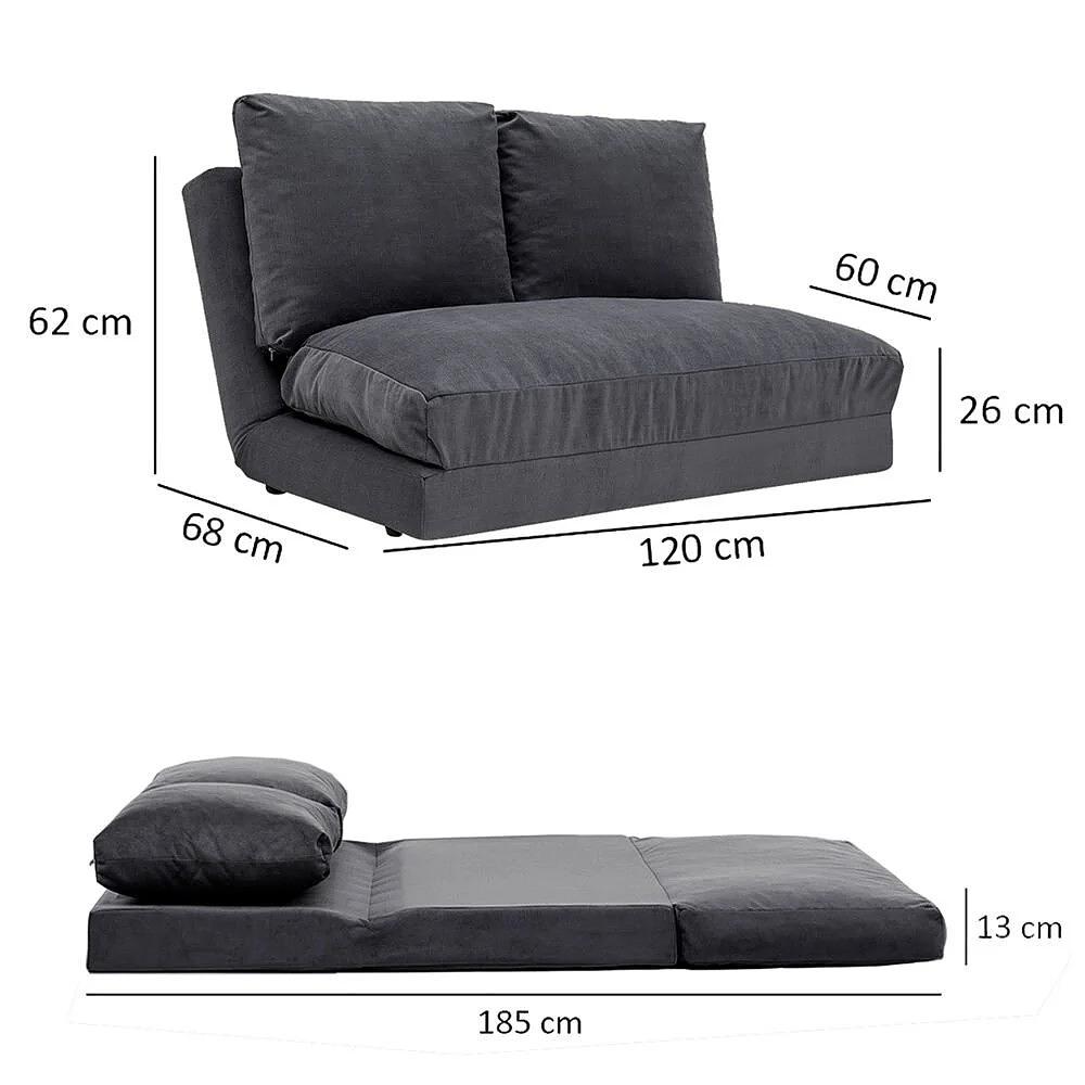 Taida Sofa bed 2-seater Grey 9