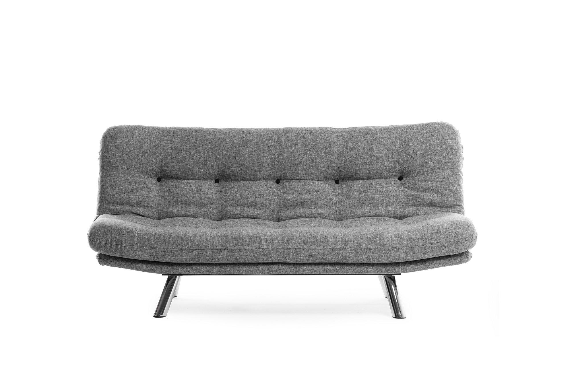 Misa Small Sofa Bed 3-seater Light Grey 4