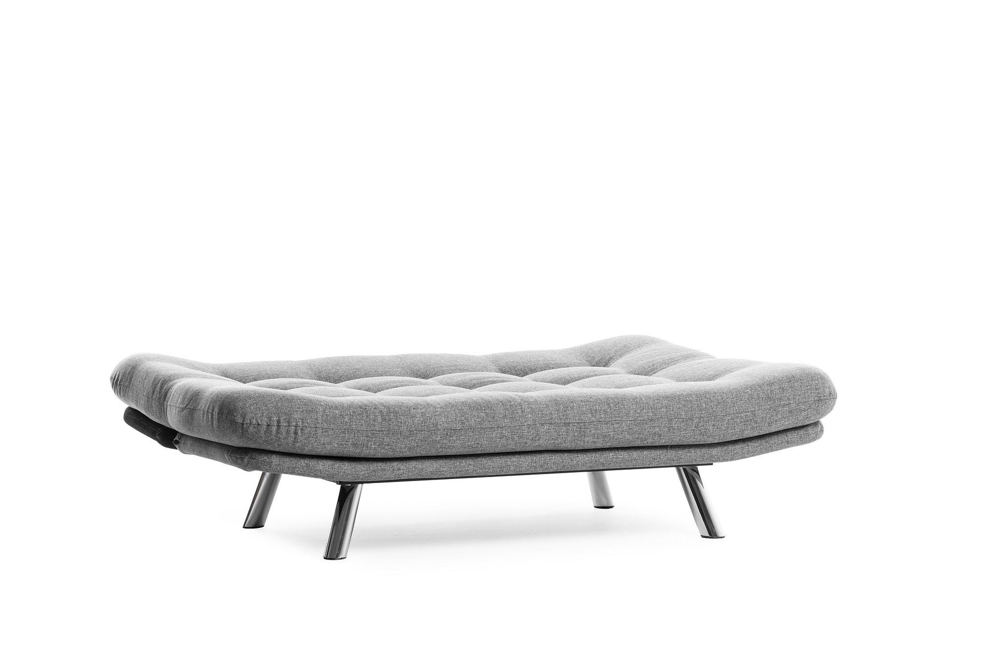 Misa Small Sofa Bed 3-seater Light Grey 6