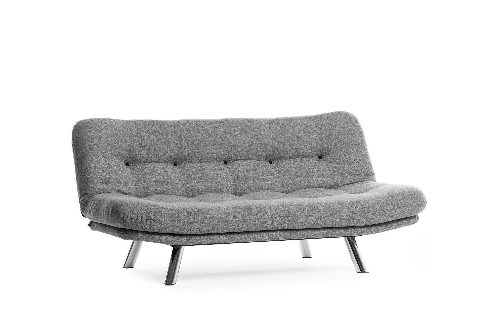 Misa Small Sofa Bed 3-seater Light Grey 7