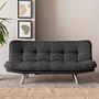 Misa Small Sofa Bed 3-seater Dark Grey 0
