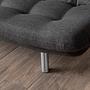 Misa Small Sofa Bed 3-seater Dark Grey 1