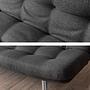 Misa Small Sofa Bed 3-seater Dark Grey 3