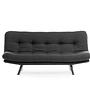 Misa Small Sofa Bed 3-seater Dark Grey 4