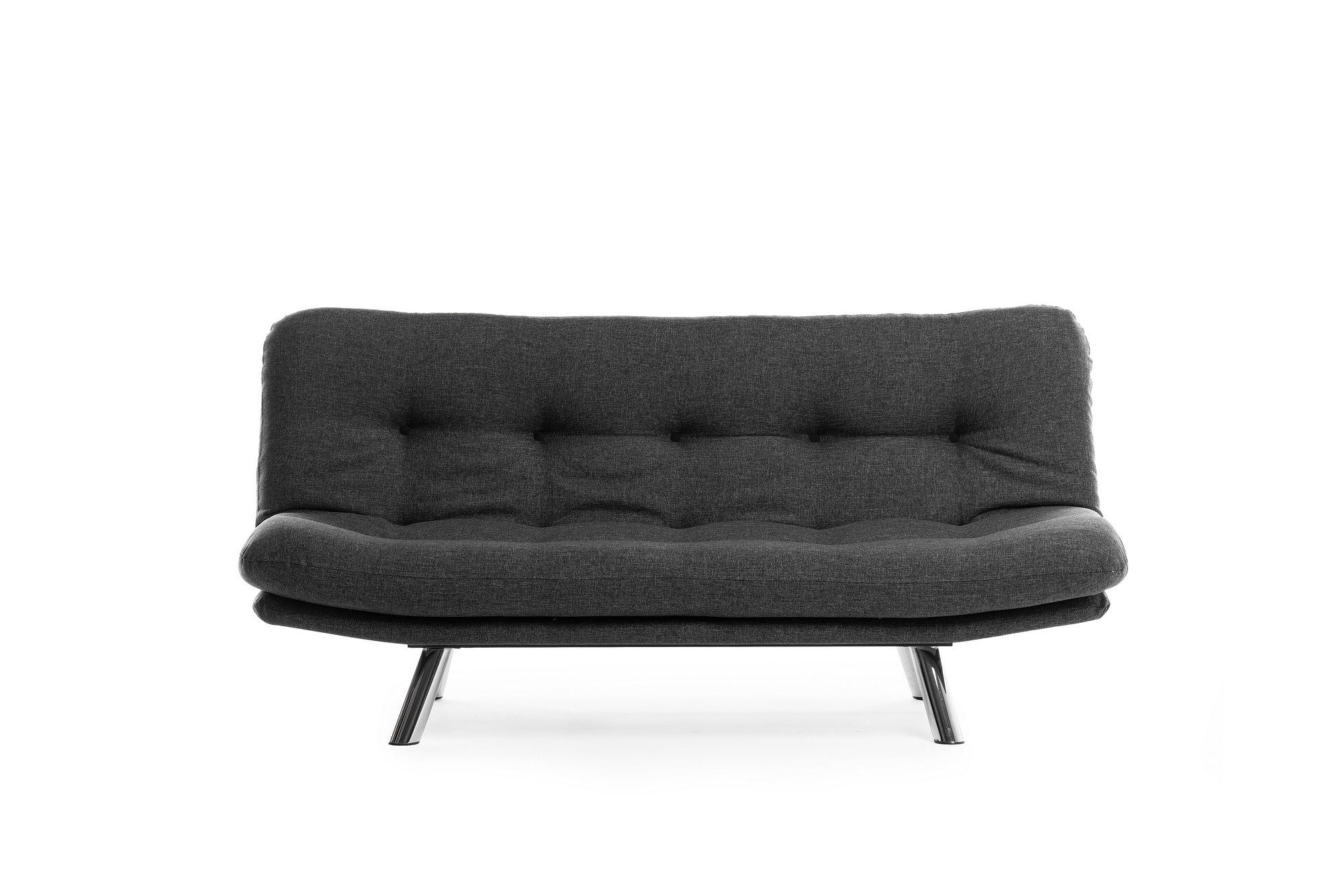 Misa Small Sofa Bed 3-seater Dark Grey 4