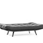 Misa Small Sofa Bed 3-seater Dark Grey 6