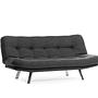 Misa Small Sofa Bed 3-seater Dark Grey 7