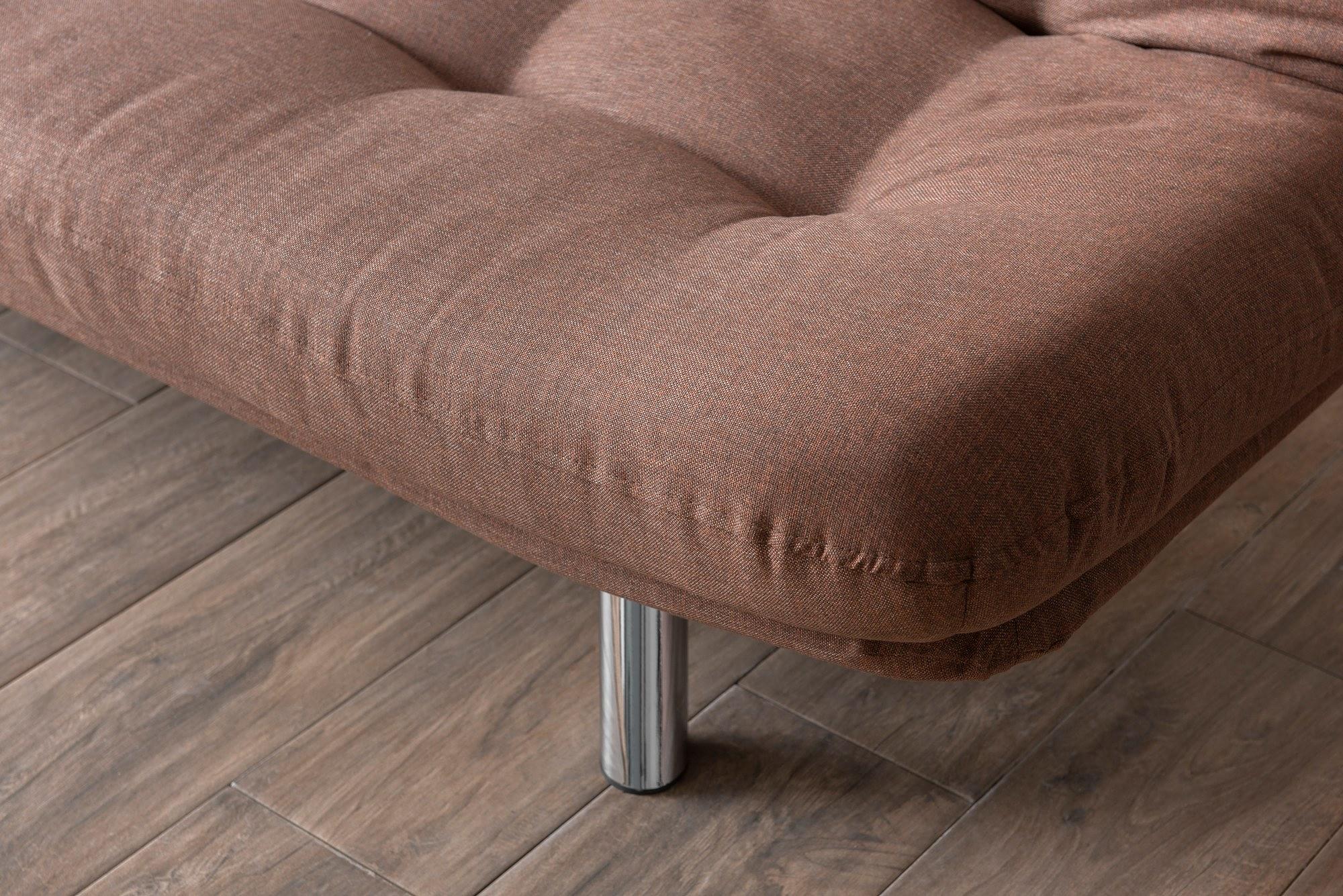 Misa Small Sofa Bed 3-seater Light Brown 1