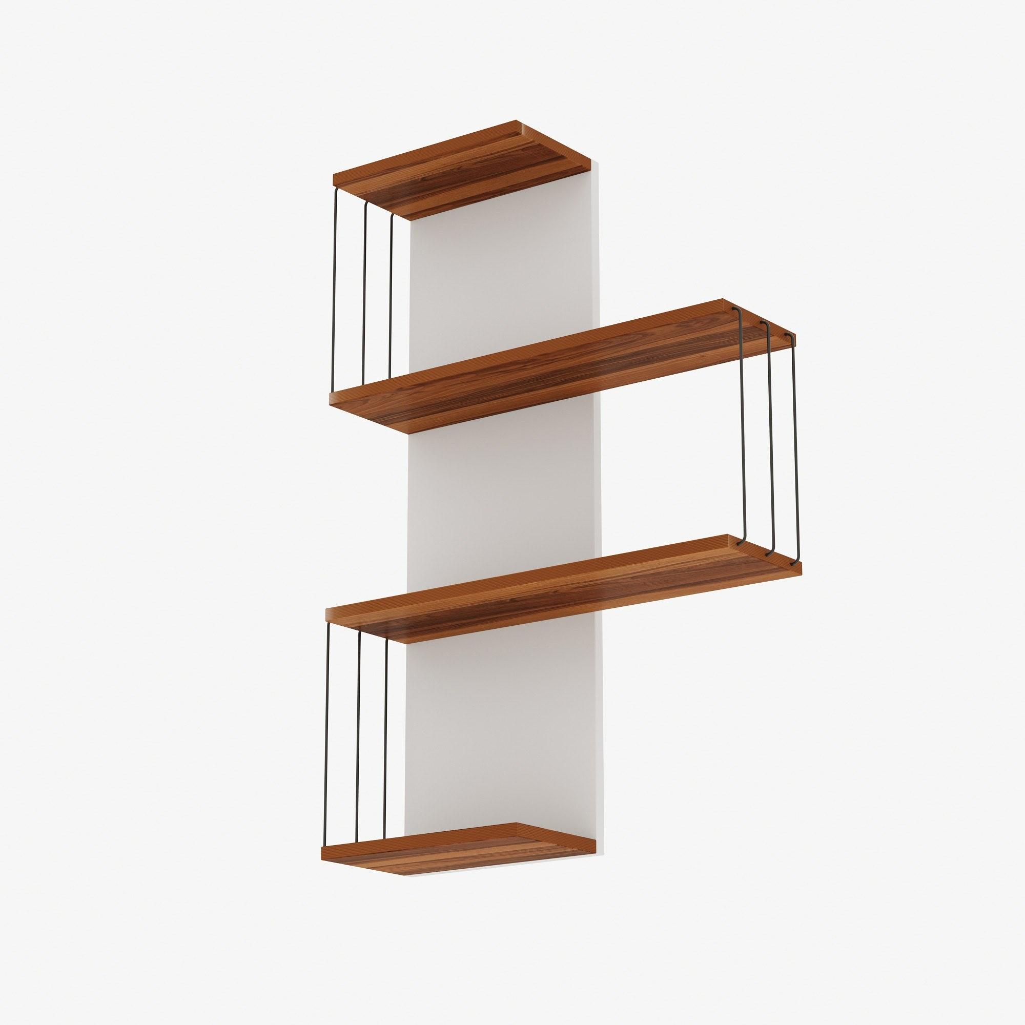 Cambel Wall Shelf Wood Veneer White 4
